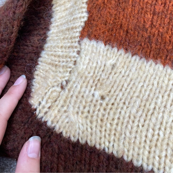 Urban Outfitters Rust and Burgundy Striped Knit Sweater - Picture 4 of 4